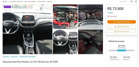 CHEVROLET ONIX 1.0 TURBO FLEX PREMIER AUTOMÁTICO